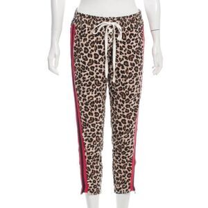 VERONICA BEARD Leopard Printed‎ Straight-Leg Joggers with Stripe sz XS